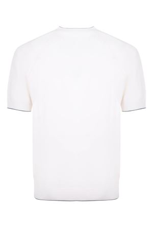 T-shirt in piquet di cotone panna PAOLO PECORA | A017F1001102